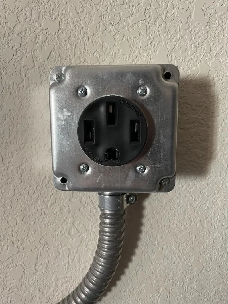 NEMA 14-50 outlet installed for Smart Home Electrical in Bigfork